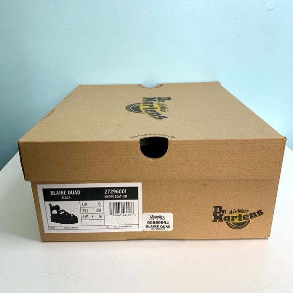 NIB Dr. Martens Blaire Quad Hydro Leather Platform Gladiator Sandals Size 8 - Picture 10 of 10